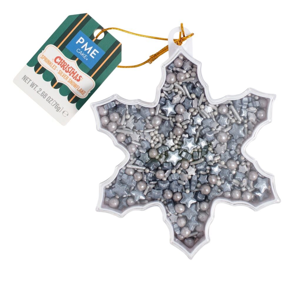 PME - Christmas Sprinkles - Silver Snowflake (76g)