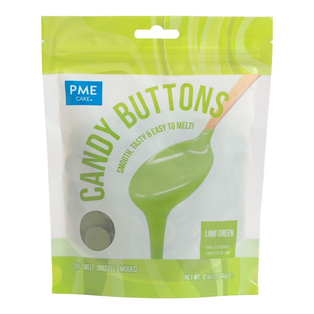 PME Candy Buttons 340g - LIME GREEN