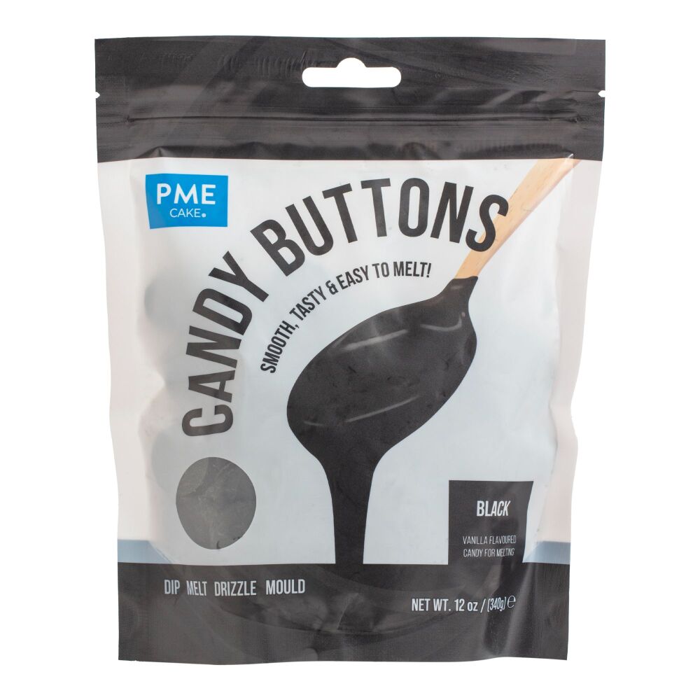 PME Candy Buttons 340g - BLACK