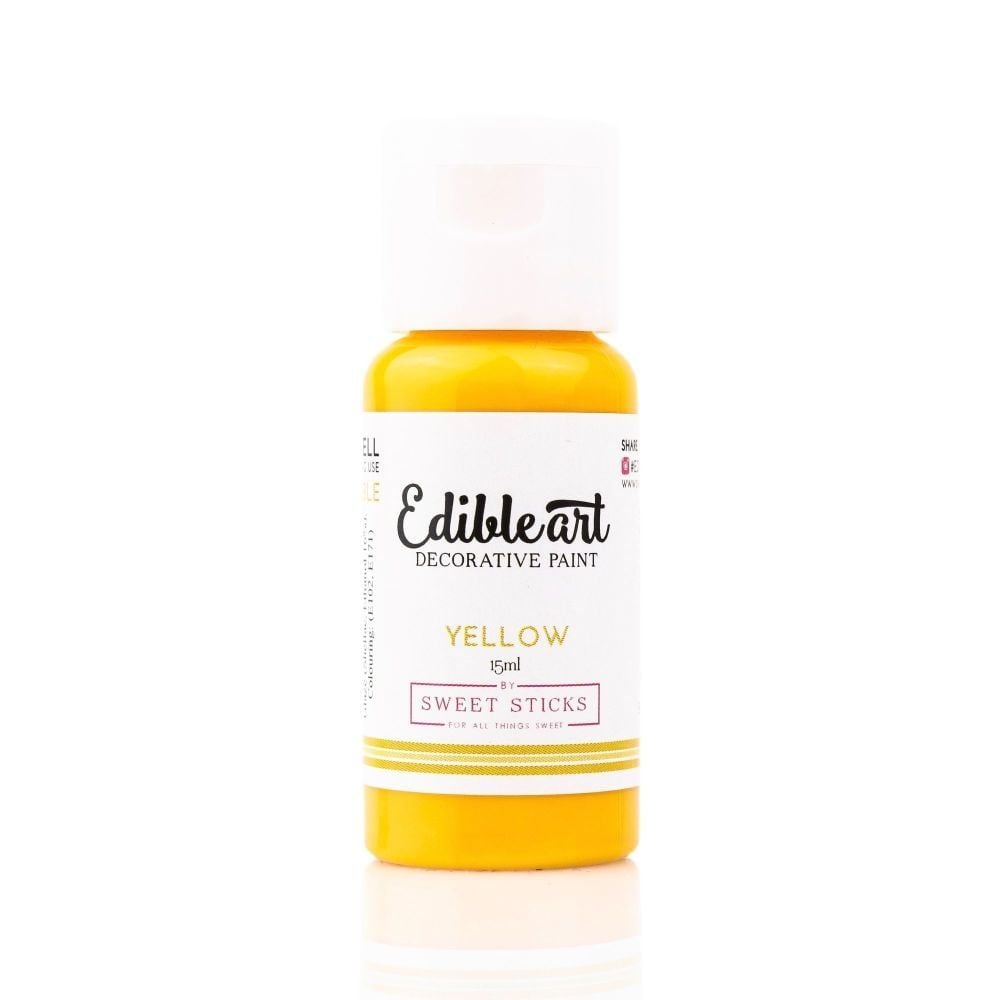 Sweet Sticks Edible Art Paint 15ml - Yellow - BB Nov 2025