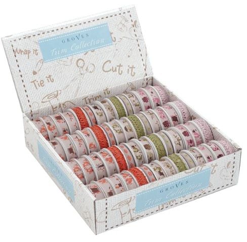 Ribbon: Trim Collection - Woodland Theme - Green Flowers