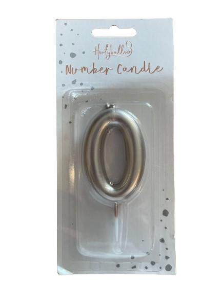 Number 0 Rose Gold Candle - *Slightly Imperfect*