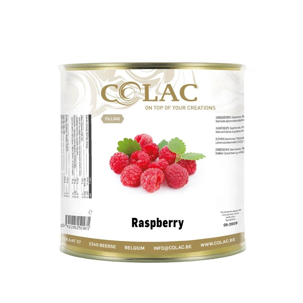 Bakestable Fruit Fillings 2.7kg Tin (V) with 70% Real Fruit - RASPBERRY - BB 02/02/26