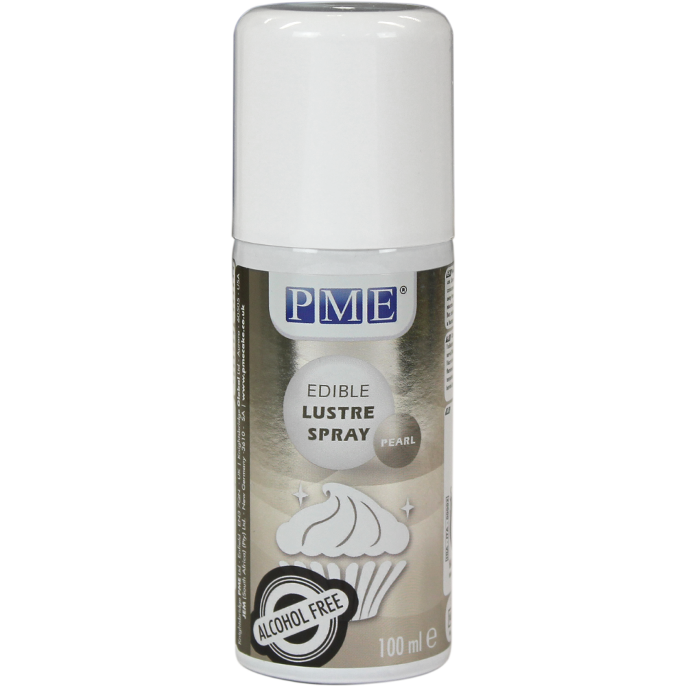 PME Edible Lustre Spray - Pearl 100ml (Alcohol Free)
