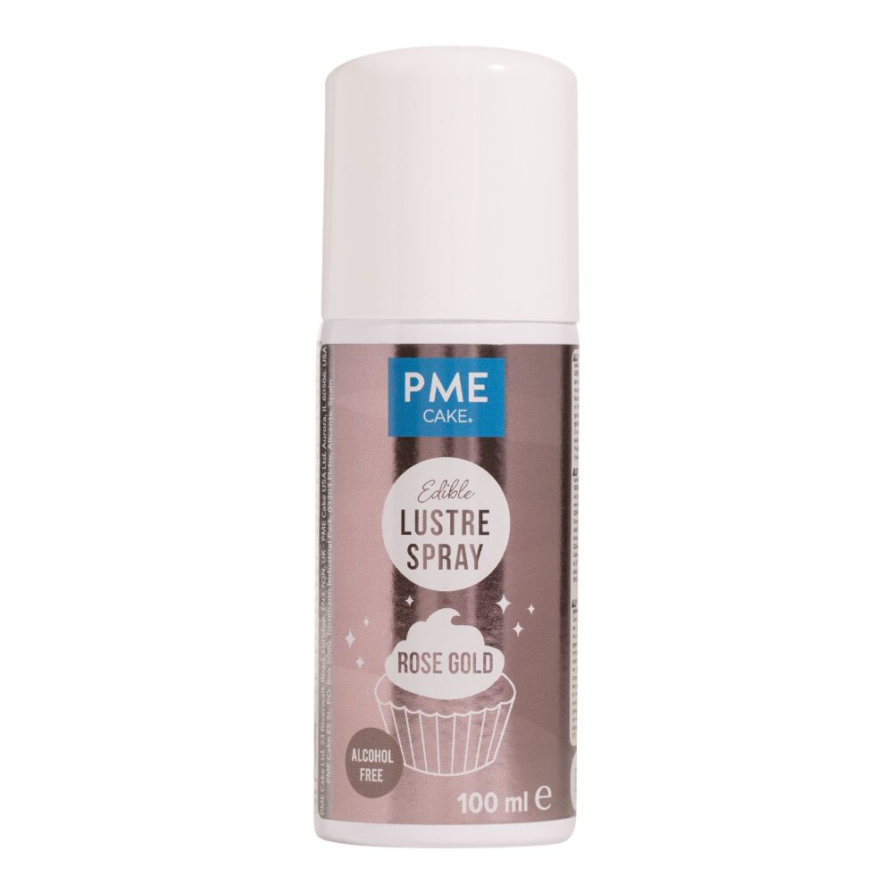 PME Edible Lustre Spray - Rose Gold 100ml (Alcohol Free)