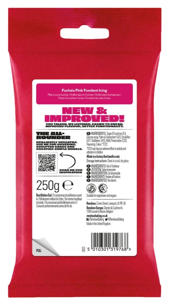 Renshaw Ready To Roll Icing - Fuchsia Pink - BB May 2026