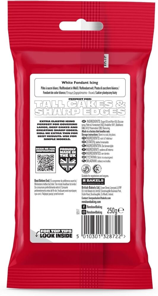 Renshaw Extra Ready to Roll Icing 250g - White