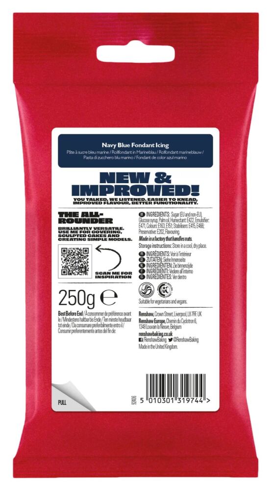 Renshaw Ready To Roll Icing - Navy Blue - BB June 2026