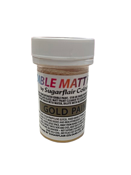 Edible Paint by Sugarflair 20g - Matt Gold