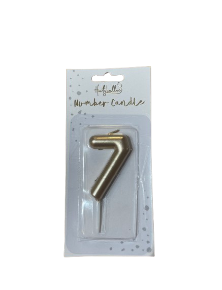 Number 7 Gold Candle - *Slightly Imperfect*
