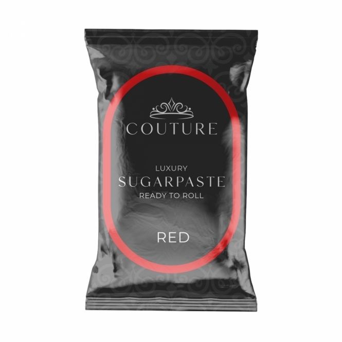 Luxury Sugarpaste Ready To Roll Fondant Icing COUTURE (1kg) - RED - BB 09/07/26
