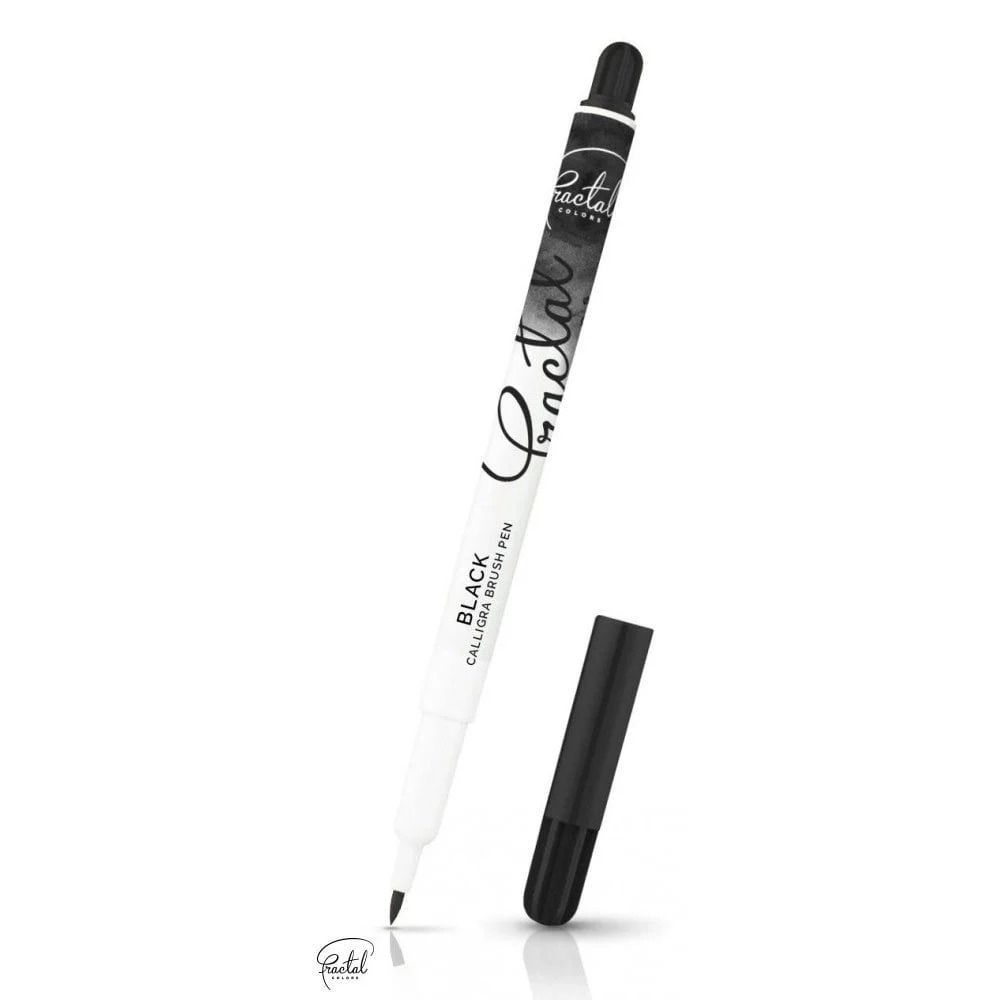 Fractal Colors Calligra Edible Ink Brush Pen - BLACK (V) - BB 11/07/26