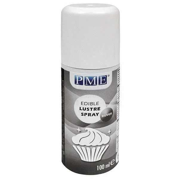 PME Edible Lustre Spray - Silver 100ml - BB August 2026