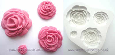 Cupcake Mould - Multi Rose x 4