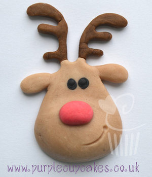 Cupcake Mould - Christmas Reindeer Head