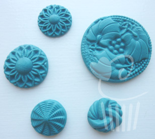 Fpc Sugarcraft Mould Buttons Vintage X 5