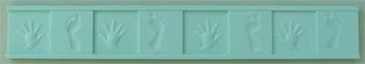 Cupcake Mould - Hands and Feet Border