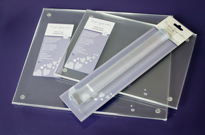 Purple Cupcakes Clear Acrylic Rolling Pin 23cm (9")