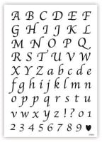Alphabet and Numbers: CALLIGRAPHY