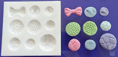 FPC Sugarcraft Mould - Antique Buttons