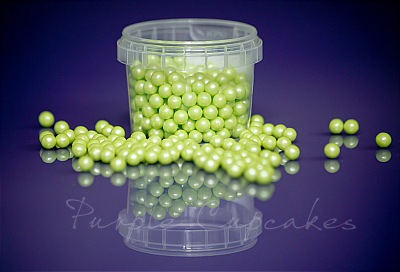 Large Sugar Pearls 7mm - Pearl Light Green