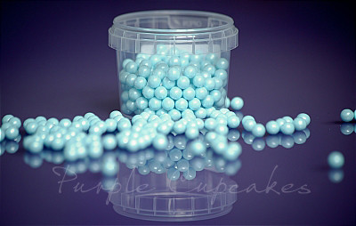 Large Sugar Pearls 7mm - Pearl Blue