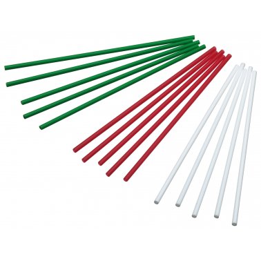 White/Green/Red Cake Pop Sticks