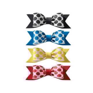 Gumpaste Bow Primary Dots Red