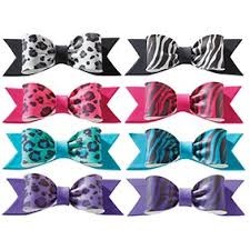 Gumpaste Bow Animal Print Purple (stripes)