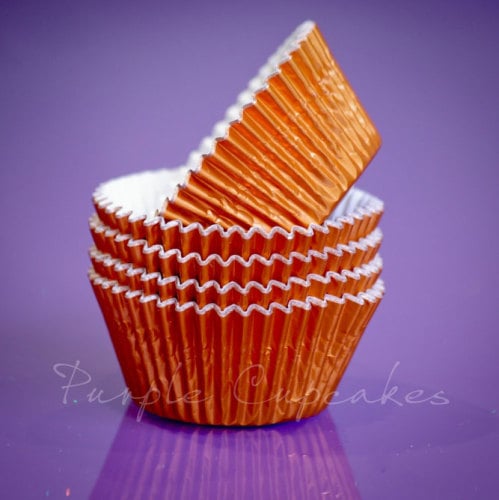 Cupcake Cases FOIL - 70 Orange