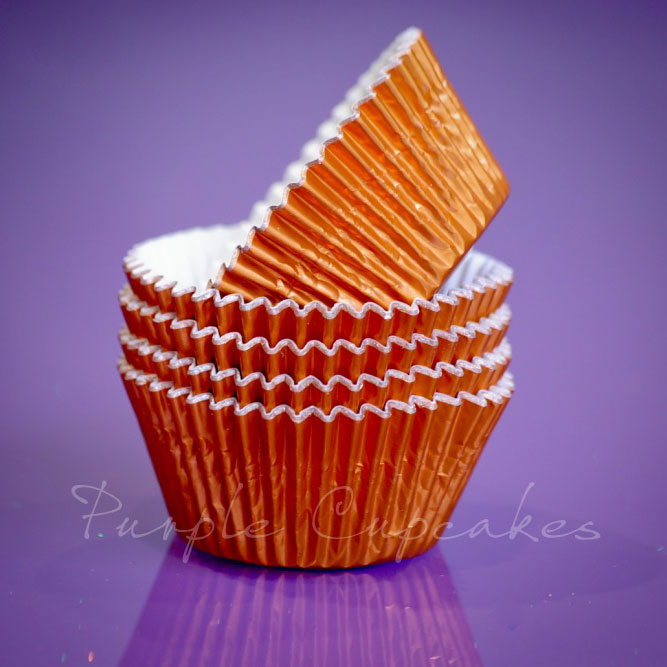 Cupcake Cases FOIL - Orange