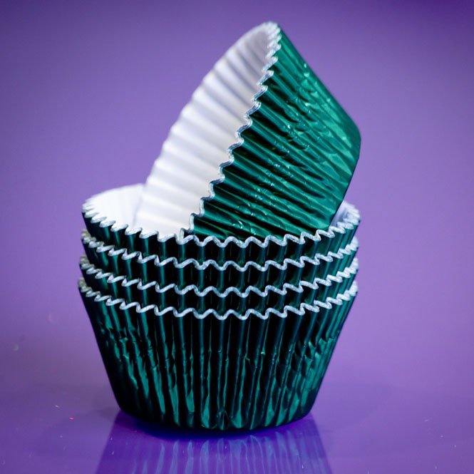 Cupcake Cases FOIL - Green