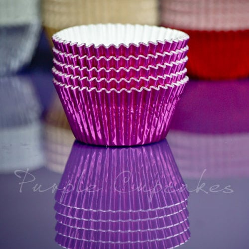 Cupcake Cases FOIL - 70 Bright Pink