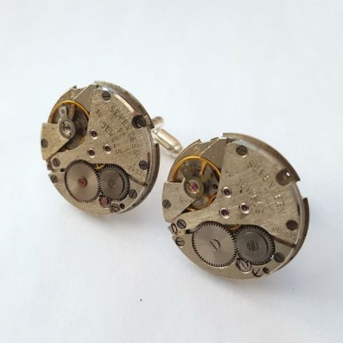 Watch movement cufflinks steampunk vintage mechanisms SC071