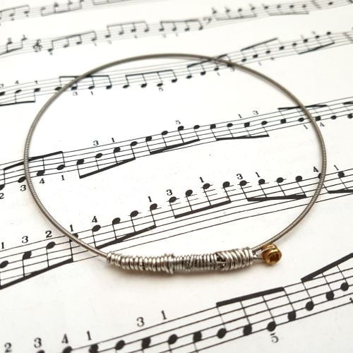 Guitar string bracelet bangle Size XL CB001