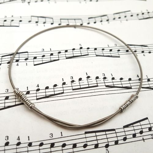 Guitar string bracelet bangle Size M (75mm diameter) CB004