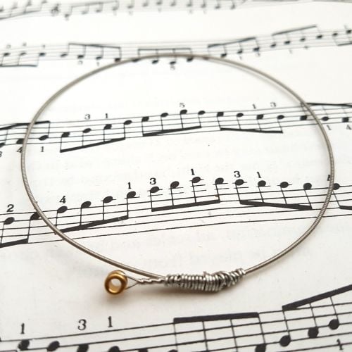 Guitar string bracelet bangle Size M (75mm diameter) CB005
