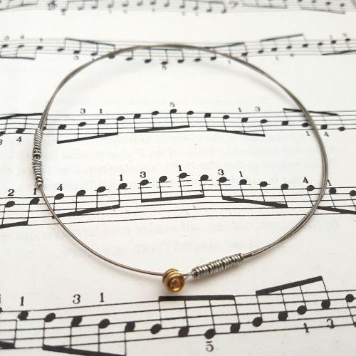 Guitar string bracelet bangle Size S (70mm diameter) CB006