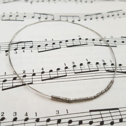 Guitar string bracelet bangle Size XS (65mm diameter) CB008