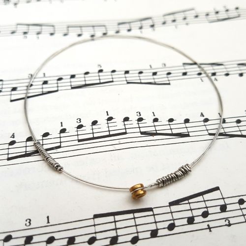 Guitar string bracelet bangle Size XS (65mm diameter) CB009