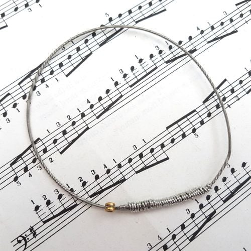 Guitar string bracelet bangle Size L (80mm diameter) PD032