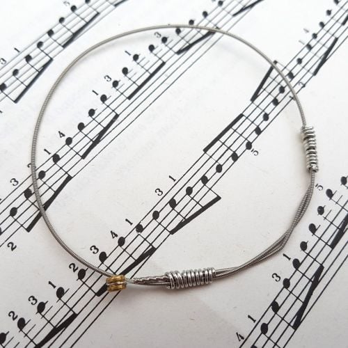 Guitar string bracelet bangle Size S (70mm diameter) PD036