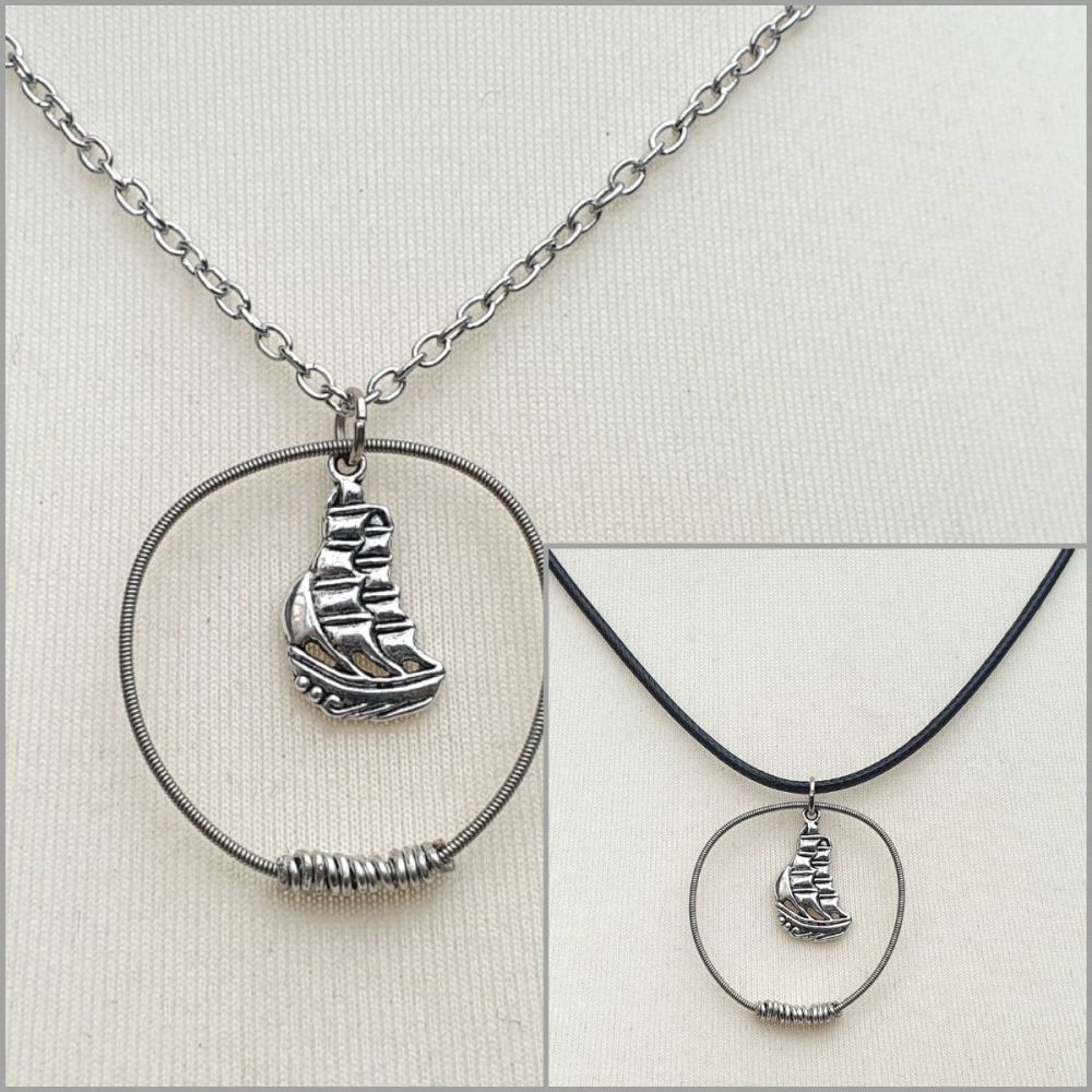 "Albion" guitar string necklace PDN009