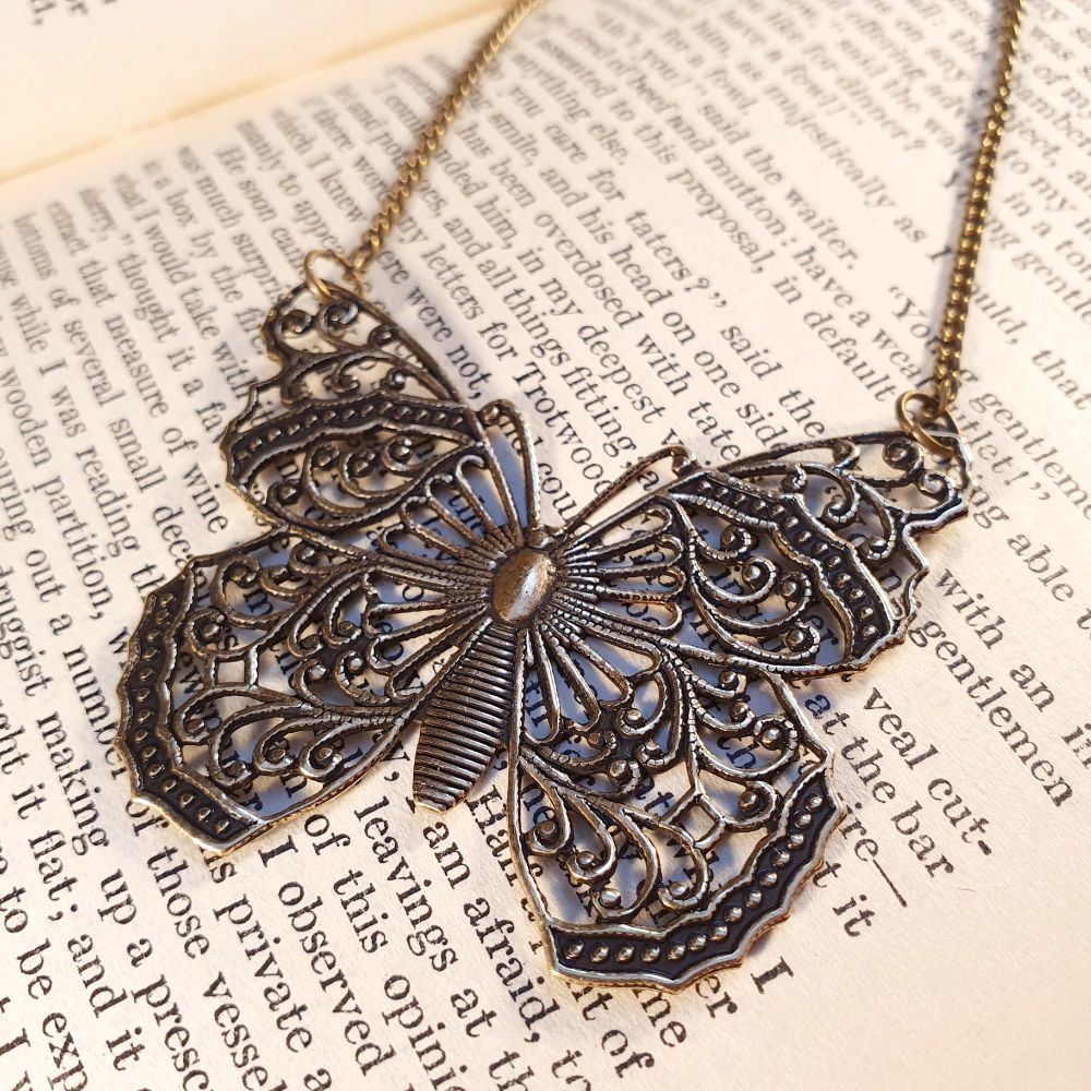 Vintage Inspired Necklace Butterfly
