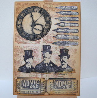 PC02 A6 Postcard vintage Victorian Men art card
