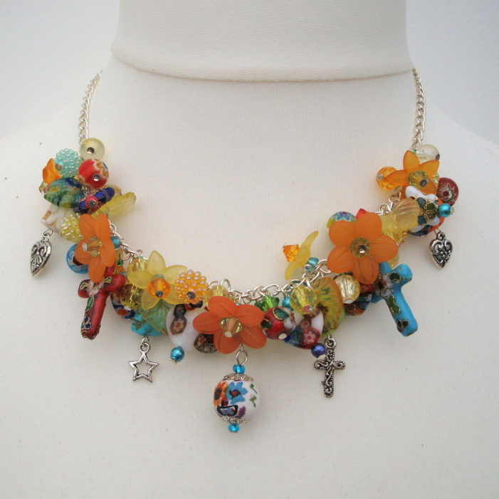 Day of the Dead Mexican inspired necklace CN075