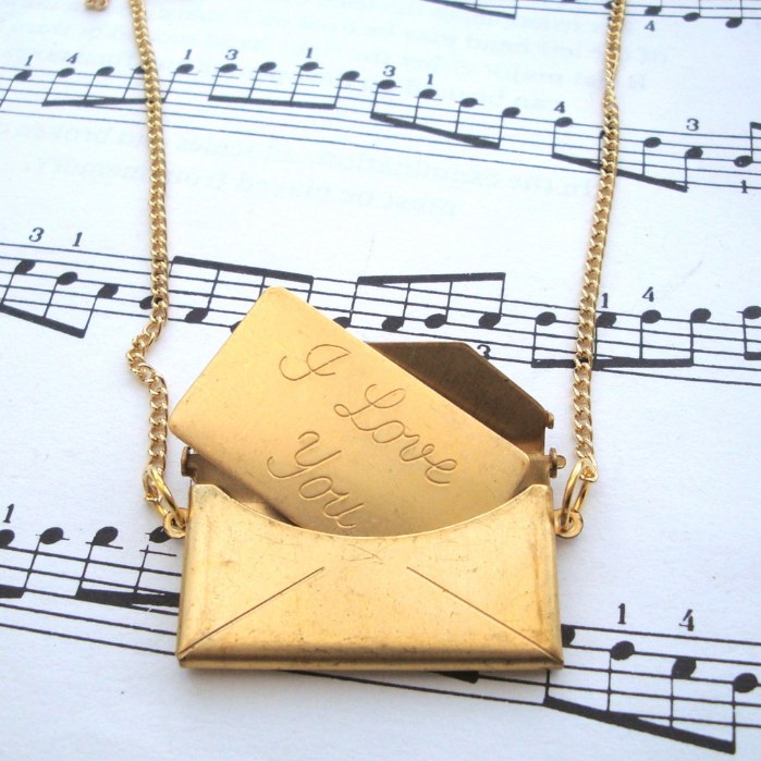 Gold Plated Envelope Necklace With Secret Love Letter By Lily Charmed |  notonthehighstreet.com