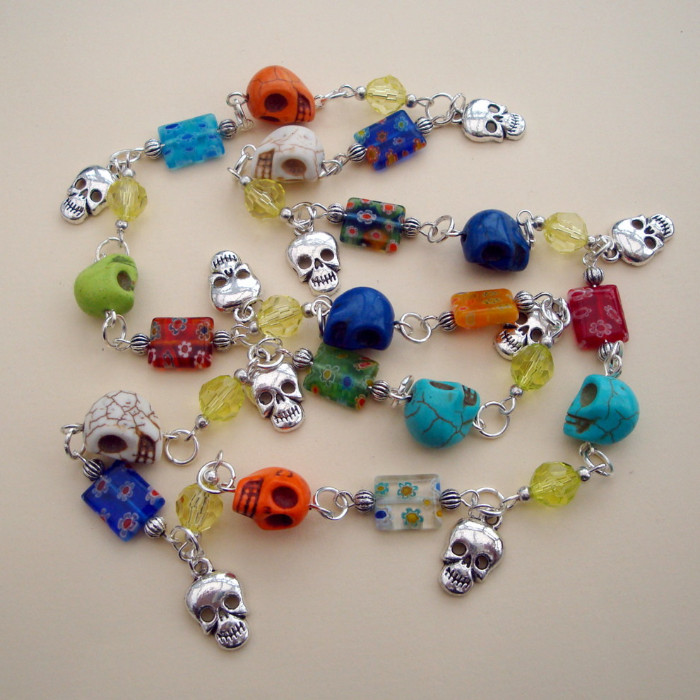 Mexican Day of the Dead inspired necklace CN077