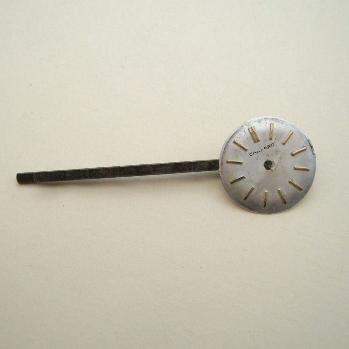 SP010 Steampunk vintage watch face hair grip / bobby pin
