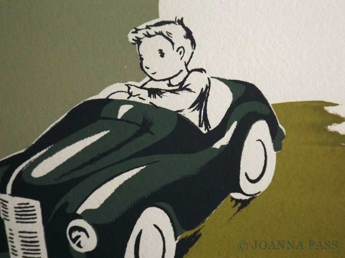 pedal car screenprint